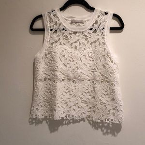 Sleeveless lace top